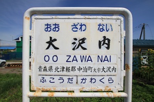 駅名標・大沢内